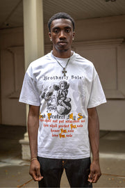 Brotherly Sole The Sole Commandments T-Shirt (White.) - graphic tee with sneakerhead code